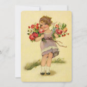 ヴィンテージ春フラワーガール カード (正面)