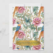 ヴィンテージ春フローラブライダルシャワーイン 招待状 (裏面)