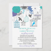 ヴィンテージ春フローラ結婚式招待状 招待状 (正面)