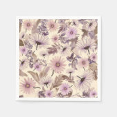 ヴィンテージ春フローラ スタンダードカクテルナプキン (正面)