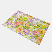 ヴィンテージ春フローラ ドアマット (アングル)