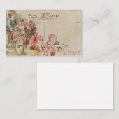 ヴィンテージ春ボーイフラワー 名刺 (正面/裏面)