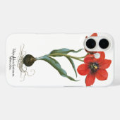 ヴィンテージ春レッドチューリップガーデンフラワーバイベスラー Case-Mate iPhoneケース (裏面 (横))