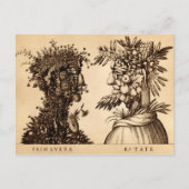 ヴィンテージ春及び夏アートはがき ポストカード (正面)