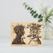 ヴィンテージ春及び夏アートはがき ポストカード (スタンド正面)