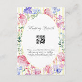 ヴィンテージ春結婚フローラの詳細QRコード エンクロージャーカード (正面)