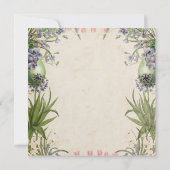 ヴィンテージ春結婚フローラ 招待状 (裏面)