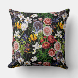 ヴィンテージ春花柄 クッション