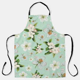 ヴィンテージ春花模様 エプロン