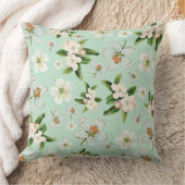 ヴィンテージ春花模様 クッション (ブランケット)