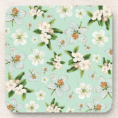ヴィンテージ春花模様 コースター (正面)