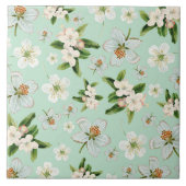 ヴィンテージ春花模様 タイル (正面)