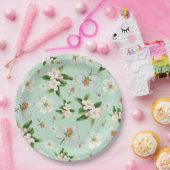 ヴィンテージ春花模様 ペーパープレート (パーティー)