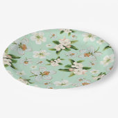 ヴィンテージ春花模様 ペーパープレート (アングル)