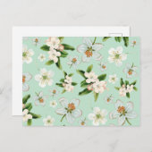 ヴィンテージ春花模様 ポストカード (正面/裏面)