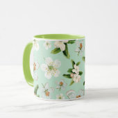 ヴィンテージ春花模様 マグカップ (正面左)