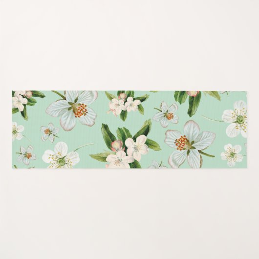 ヴィンテージ春花模様 ヨガマット (正面(横))