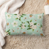 ヴィンテージ春花模様 ランバークッション (ブランケット)