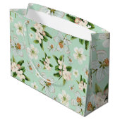 ヴィンテージ春花模様 ラージペーパーバッグ (裏面アングル)