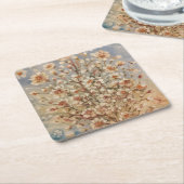 ヴィンテージ春花 スクエアペーパーコースター (アングル)