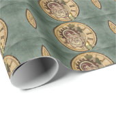 ヴィンテージ時計のコラージュ ラッピングペーパー (ロールコーナー)