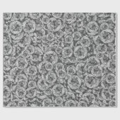 ヴィンテージ時計のモチーフ模様 ラッピングペーパー (フラット)