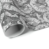 ヴィンテージ時計のモチーフ模様 ラッピングペーパー (ロールコーナー)