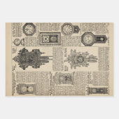 ヴィンテージ時計カタログページ ラッピングペーパーシート (正面)