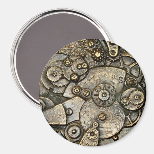 ヴィンテージ時計ギア機構のラウンドマグネット マグネット (正面/裏面)