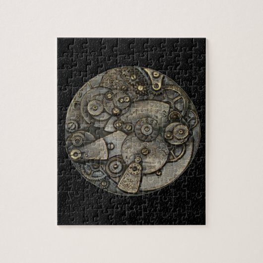ヴィンテージ時計ギア機構 ジグソーパズル (縦)