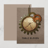 ヴィンテージ時計台番号葉書，モカ ポストカード (正面/裏面)