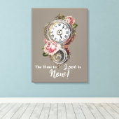 ヴィンテージ時計 – キャンバスプリント (インサイチュ (ウッドフロア))