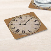 ヴィンテージ時計 スクエアペーパーコースター (アングル)