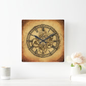 ヴィンテージ時計 スクエア壁時計 (ホーム)