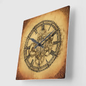 ヴィンテージ時計 スクエア壁時計 (傾斜)