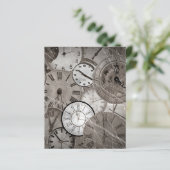 ヴィンテージ時計 スチームパンク スクラップブッキングペーパー (スタンド正面)