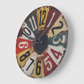 ヴィンテージ時計 ラージ壁時計 (傾斜)