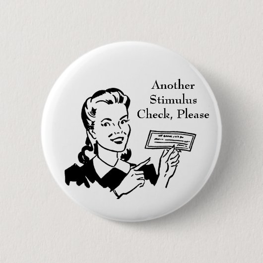 ヴィンテージ景気刺激検査 缶バッジ (正面)