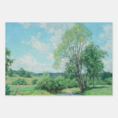 ヴィンテージ景観樹木のシーンの切り離し切り離し ラッピングペーパーシート (正面3)