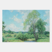 ヴィンテージ景観樹木のシーンの切り離し切り離し ラッピングペーパーシート (正面2)