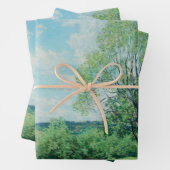 ヴィンテージ景観樹木のシーンの切り離し切り離し ラッピングペーパーシート (インサイチュ)