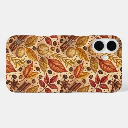 ヴィンテージ暖かい秋秋とシナモンパターン Case-Mate iPhoneケース (裏面 (横))