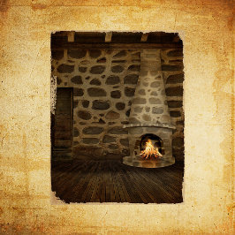 ヴィンテージ暖炉デコページ 薄葉紙