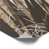 ヴィンテージ暖色ジョシュアツリーデザート ポスター (角)