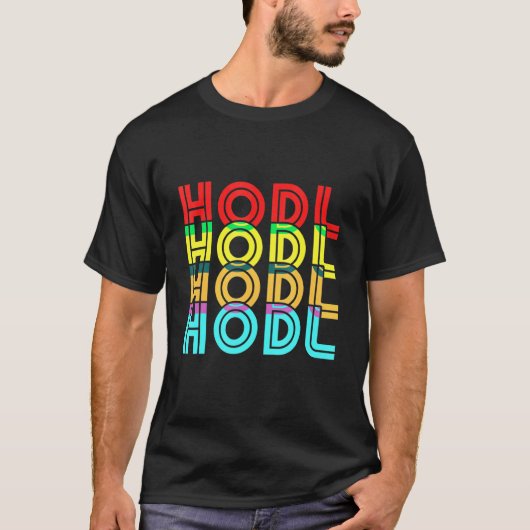 ヴィンテージ暗号通貨Hodlデジタル通貨Bitco Tシャツ (正面)
