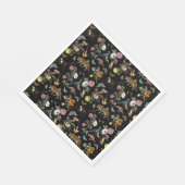 ヴィンテージ暗色植物野生動物 スタンダードランチョンナプキン (角)