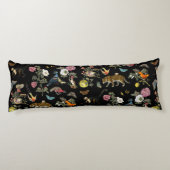 ヴィンテージ暗色植物野生動物 ボディピロー (裏面)