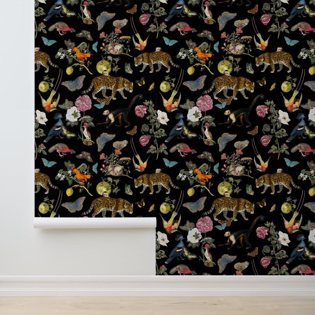 ヴィンテージ暗色植物野生動物 壁紙 (アプリケーション)