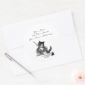 ヴィンテージ書の手紙 ラウンドシール (封筒)