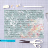 ヴィンテージ書の蝶と花の切り離し 薄葉紙 (クラフト)